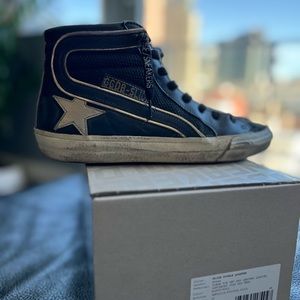 Golden Goose SLIDE DOUBLE QUARTER Black all stat size 36